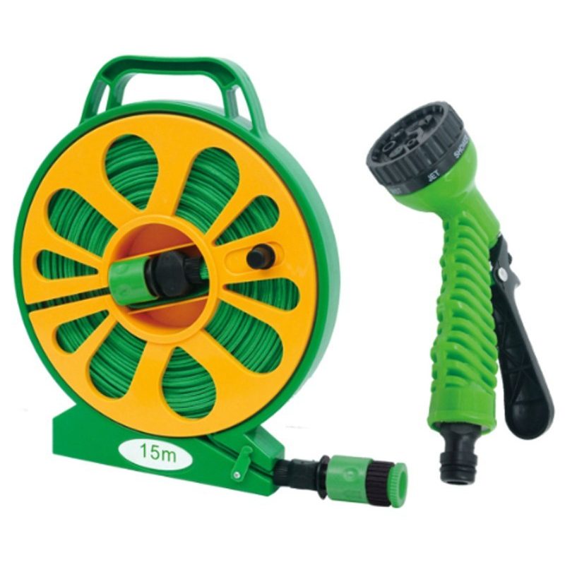 Tubo Acqua Giardino Estendibile Con Pistola Avvolgitubo Pompa Annaf...