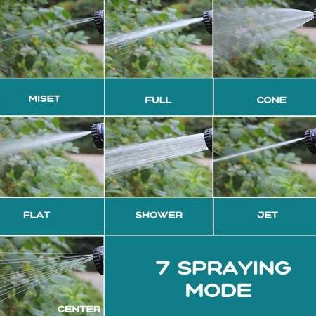 Tubo Acqua Giardino Estendibile Con Pistola Avvolgitubo Pompa Annafiatore 15 M