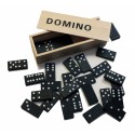 Domino Gioco Strategia Tavolo 28 Pezzi Bambini Nero Scatolo Società Tessere