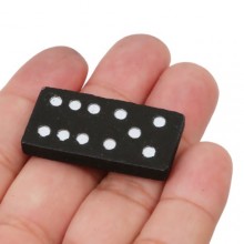 Domino Gioco Strategia Tavolo 28 Pezzi Bambini Nero Scatolo Società Tessere