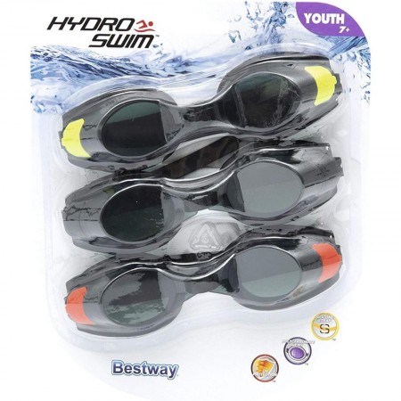Occhialini mare piscina nuoto anti appannamento pro silicone Bestway 3 pezzi