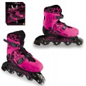 Pattini in linea Roller Skate a rotelle Allungabili 33-36 Mondo Bambini Rosa Blu