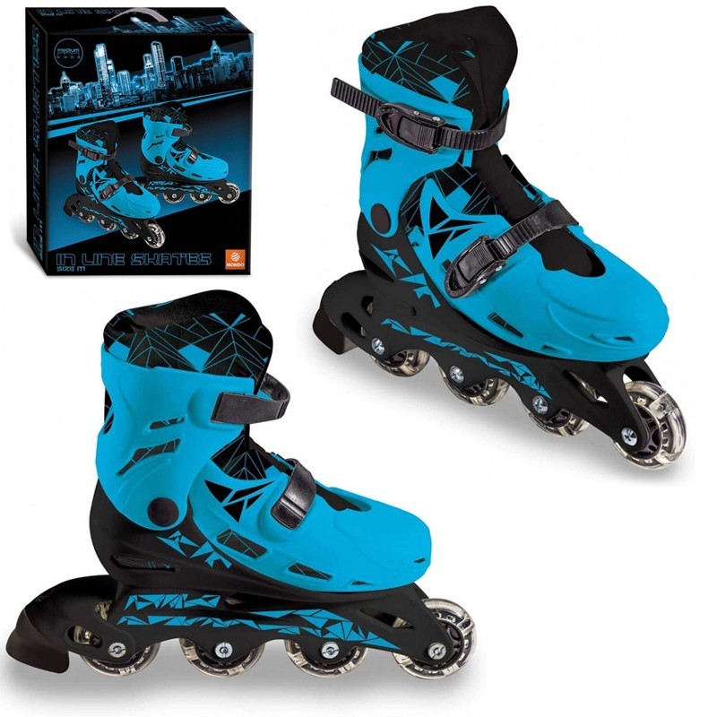Mondo Pattini in linea Roller Skate a rotelle Allungabili 33-36 Mon...