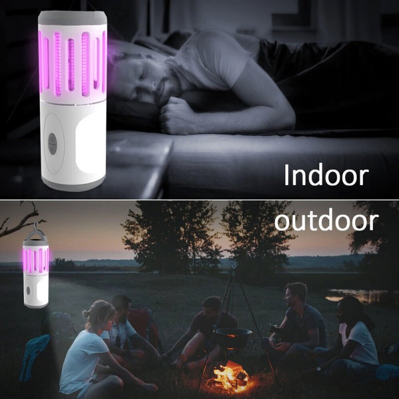 Zanzariera Elettrica Lampada Torcia LED da Campeggio Anti Zanzare B...