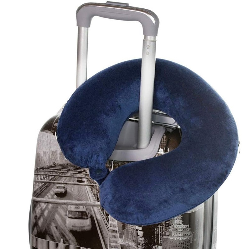 Memory Foam Viaggio Cuscino Cervicale Da Viaggio SNUGL In Memory Foam - Per Aereo, Auto, Con