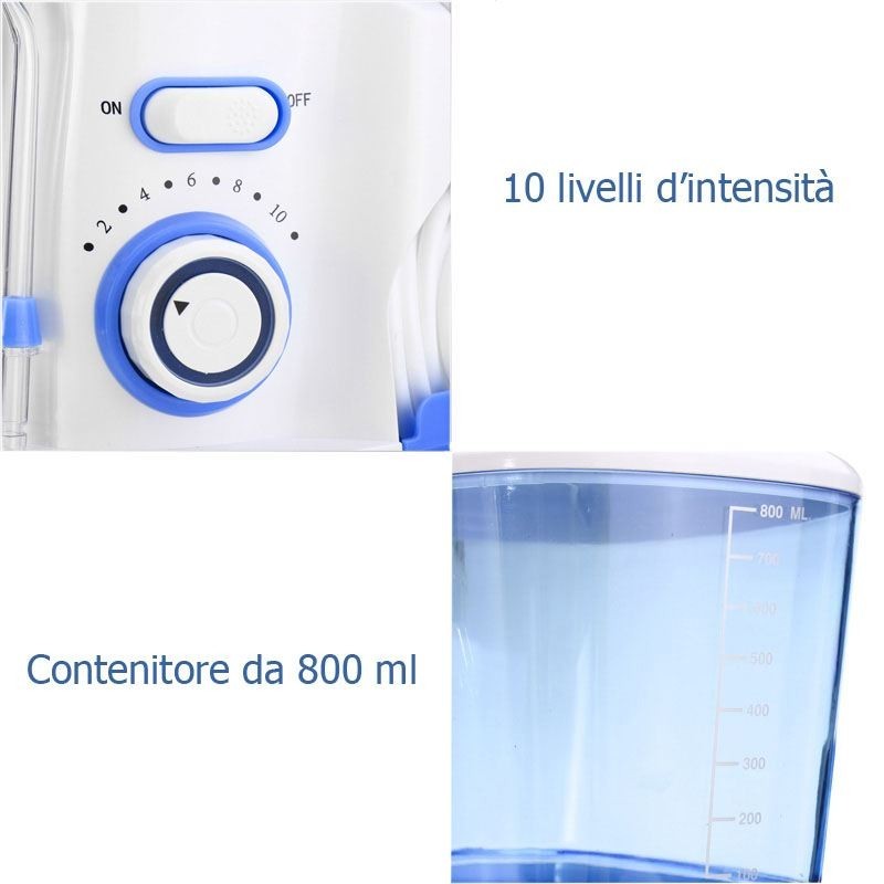 Pulitore per denti gengive igiene dentale 800 ml elettrico placche apparecchio