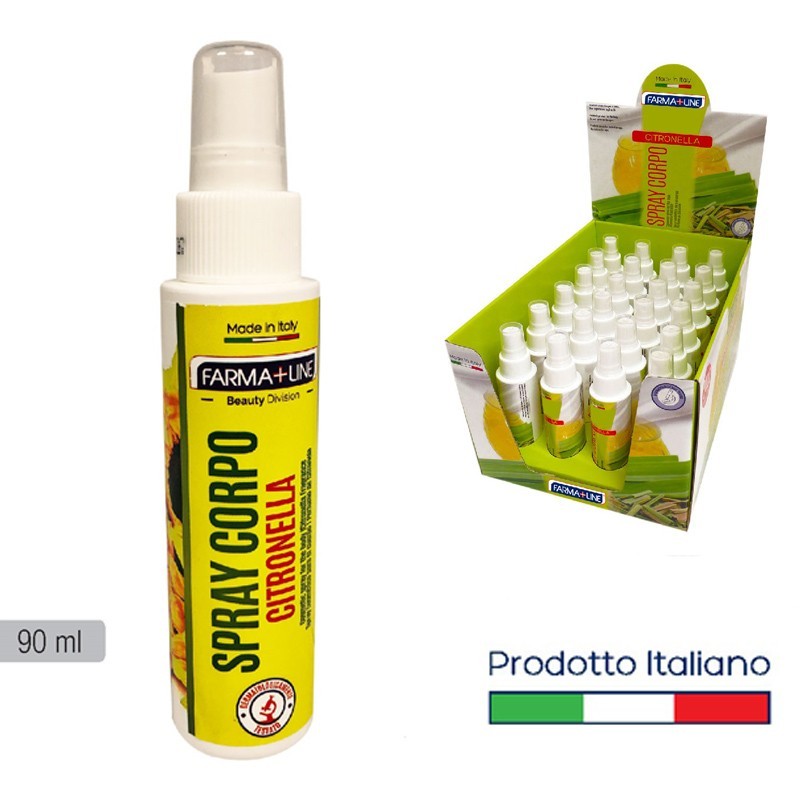 Set 5 Pz Spray Corpo Profumato Alla Citronella Anti Zanzare 90ml made in Italy
