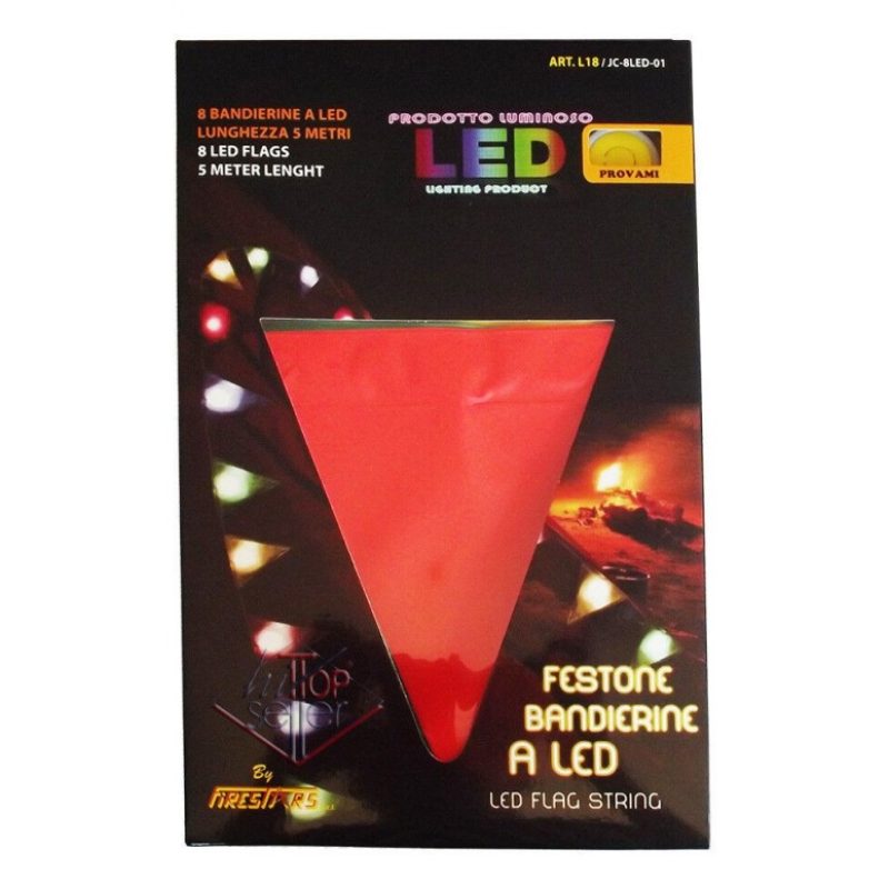 Hongu Catena luminosa luce LED effetti RGB 8 bandierine luci natale...