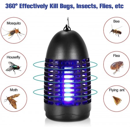 Lampada Zanzariera Elettrica UV Anti Zanzare mosche 4 Watt ammazza insetti