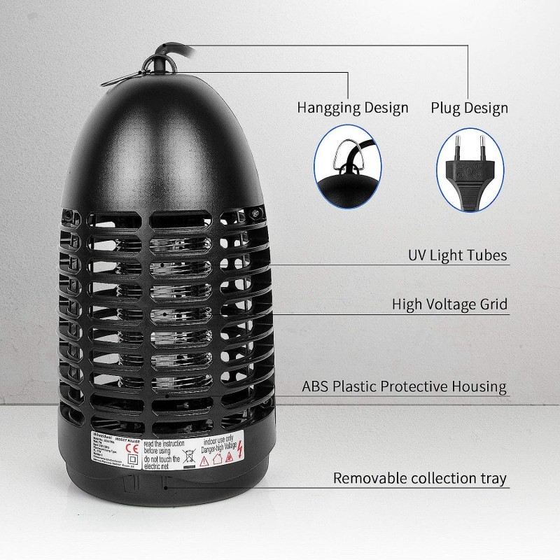 Lampada Zanzariera Elettrica UV Anti Zanzare mosche 4 Watt ammazza ...