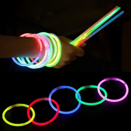 50 Braccialetti luminosi bracciali fluorescenti disco effetto DJ Star light