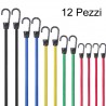 Kmt Style KIT corda fune elastica resistente con ganci 12 Pezzi cin...