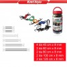 Kmt Style KIT corda fune elastica resistente con ganci 12 Pezzi cin...