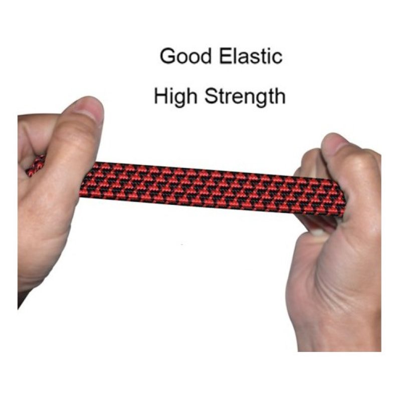 Generico Corda fune elastica piatta portapacchi resistente con ganc...