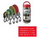 Corda fune elastica piatta portapacchi resistente con ganci 10 Pezzi 4 misure