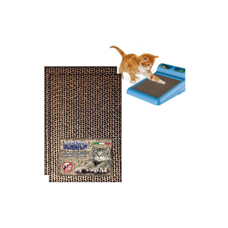 Cartone di ricambio per tiragraffi 2 PEZZI Joe scratch per gatti  36x22x3 cm