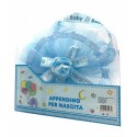 Fiocco nascita coccarda nascita bambini rosa/blu fuoriporta decorazione fiore