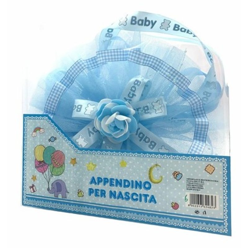 Dolce Casa Fiocco nascita coccarda nascita bambini rosa/blu fuoripo...