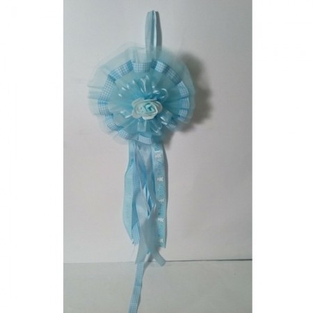 Fiocco nascita coccarda nascita bambini rosa/blu fuoriporta decorazione fiore
