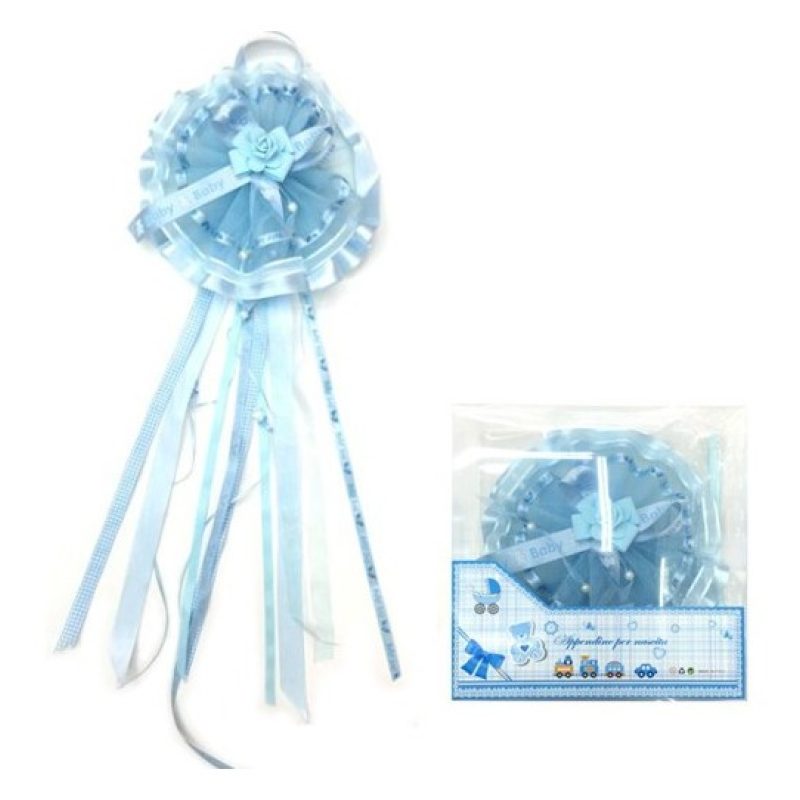 Dolce Casa Fiocco nascita coccarda nascita bambini rosa/blu fuoripo...