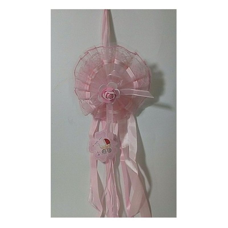 Dolce Casa Fiocco nascita coccarda nascita bambini rosa/blu fuoripo...