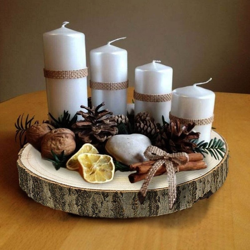 FGF Base legno tronco Decorazione tavola centrotavola alzatina nata...
