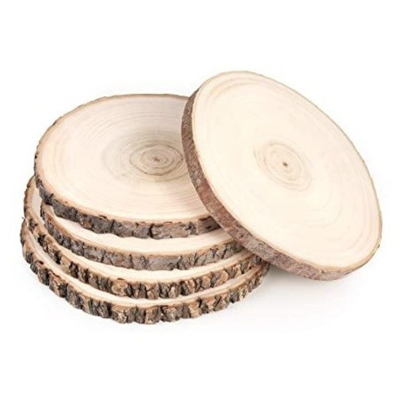 Linea Felicia 5pz Base legno tronco Decorazione tavola centrotavola...