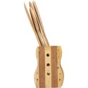 Porta posate e mestoli da cucina in legno bamboo portaposate con 4 accessori