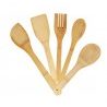 Kmt Style Porta posate e mestoli da 6pz cucina in legno bamboo acce...