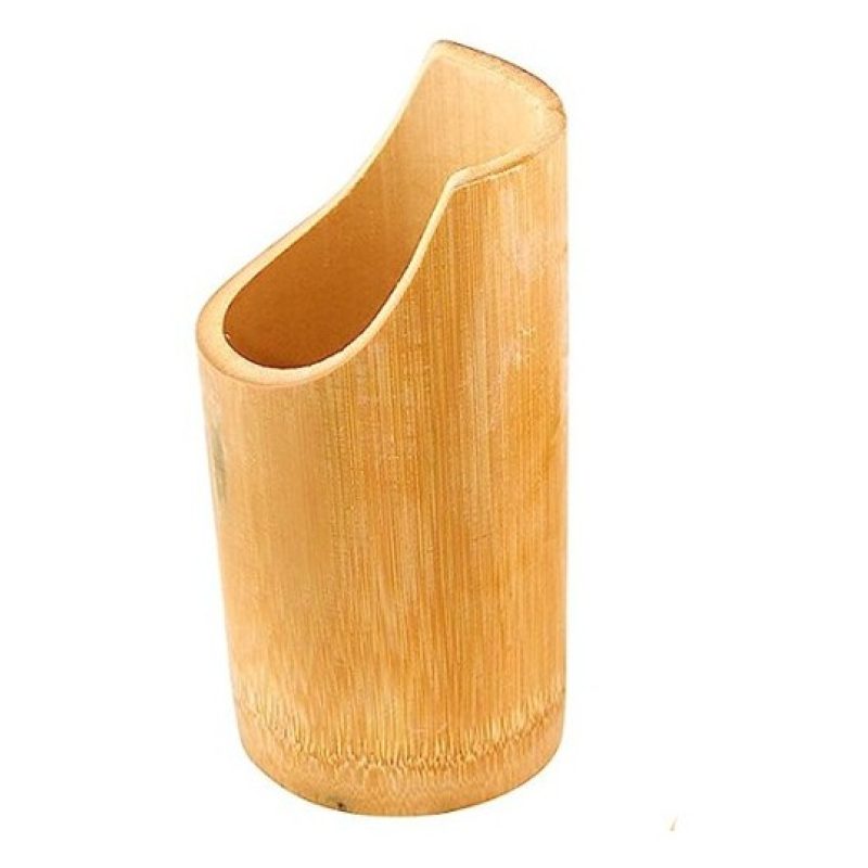 Kmt Style Porta posate e mestoli da 6pz cucina in legno bamboo acce...