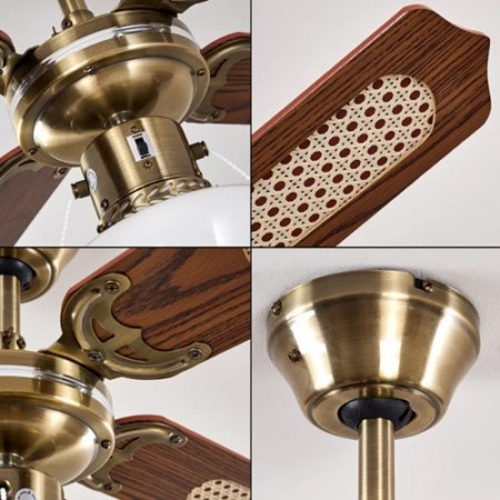 Ventilatore a soffitto da darete 5 pale con 3 luci E27 lampadario agitatore aria