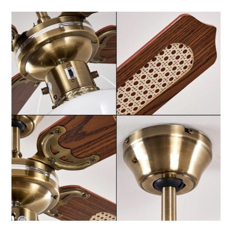 Ventilatore a soffitto da darete 5 pale con 3 luci E27 lampadario a...