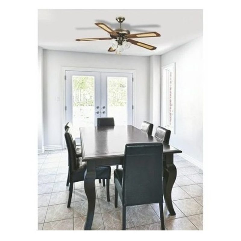 Ventilatore a soffitto da darete 5 pale con 3 luci E27 lampadario a...