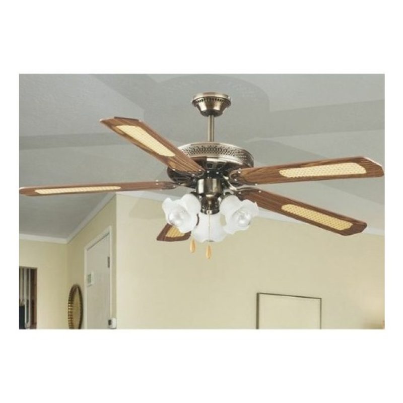 Ventilatore a soffitto da darete 5 pale con 3 luci E27 lampadario a...