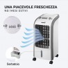 Condizionatore e raffreddatore d'aria portatile 3 in 1 con serbatoi...