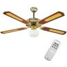 Ventilatore da soffitto DCG VECRD43TL con luce 4 pale in legno e te...