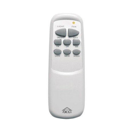 Ventilatore da soffitto DCG VECRD43TL con luce 4 pale in legno e telecomando  