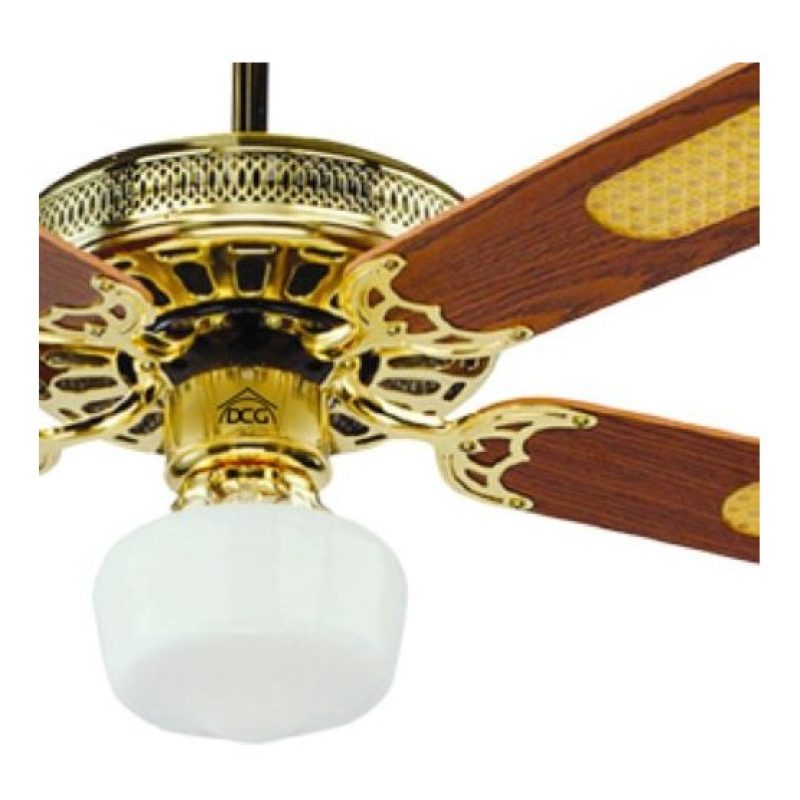 Ventilatore da soffitto DCG VECRD43TL con luce 4 pale in legno e te...