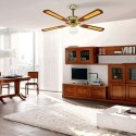 Ventilatore da soffitto DCG VECRD43TL con luce 4 pale in legno e telecomando  