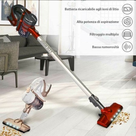 Aspirapolvere Senza Fili 150w Scopa pavimenti ricaricabile Portatile senza sacco