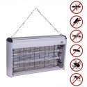 Zanzariera Elettrica 30W Anti Zanzar Mosche 2 Lampade UV Elettroinsetticida Slim