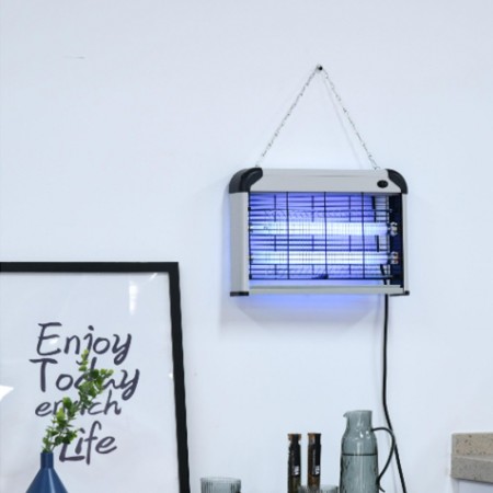 Zanzariera Elettrica 30W Anti Zanzar Mosche 2 Lampade UV Elettroinsetticida Slim