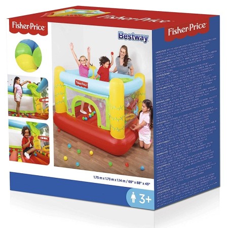 Castello Gonfiabile per Bambini 3 Anni FISHER PRICE 173x175x114 cm gioco bestway