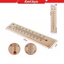 Termometro da muro in legno interno esterno Misura Temperatura C° F° Parete 40cm