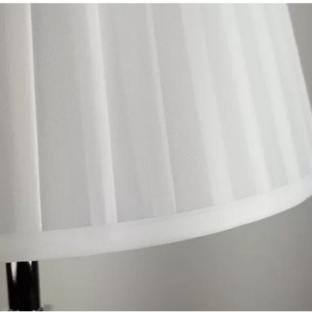 Lampada da tavolo lume comodino abatjour paralume tessuto bianco scrivania