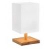 Kmt Style Lampada da Tavolo Lume Comodino in Legno Bianco Abatjour ...