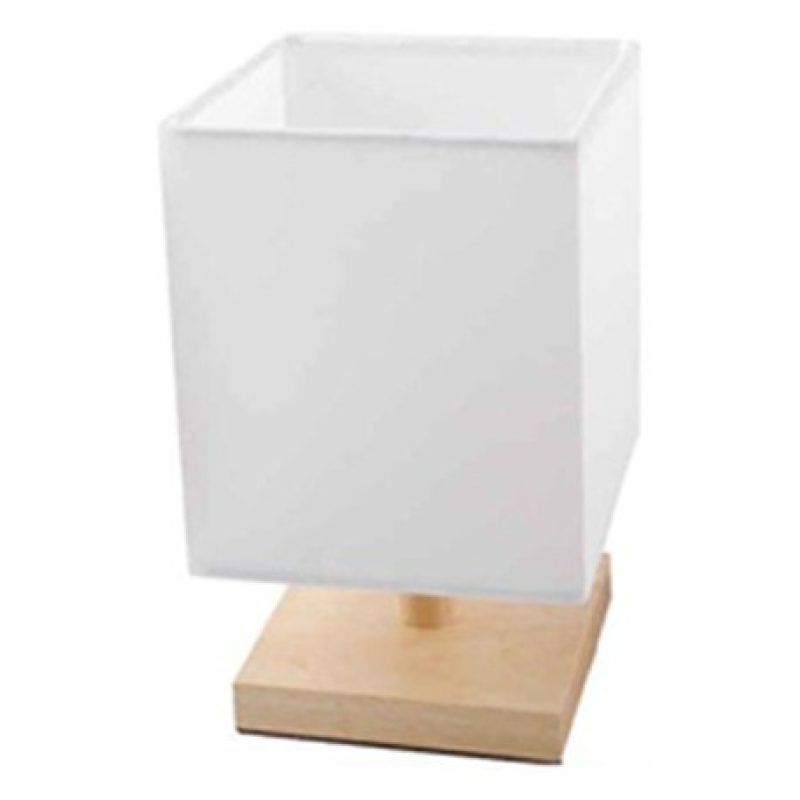 Kmt Style Lampada da Tavolo Lume Comodino in Legno Bianco Abatjour ...