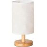 Kmt Style Lampada da Tavolo Lume Comodino base Legno Bianco Abatjou...