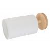 Kmt Style Lampada da Tavolo Lume Comodino base Legno Bianco Abatjou...