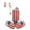 Sacco da box con guantoni pugilato americano gioco per bambini set ...